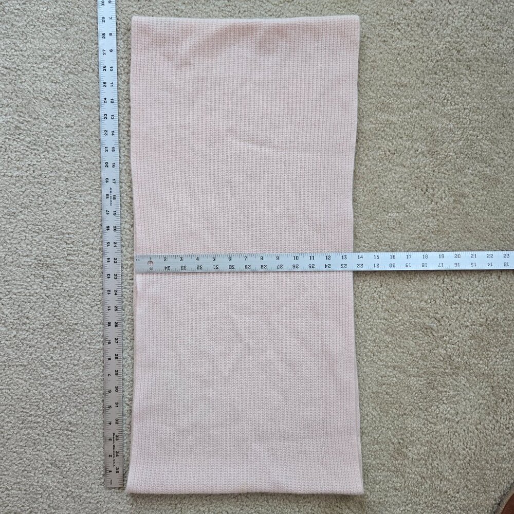 Halogen PINK Cashmere Shaker Stitch Infinity Scarf Pale Pink - Picture 6 of 7